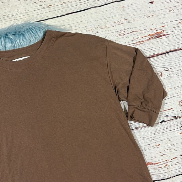 Athleta Womens Inspire Tunic Top Brown Workout Loungewear Athletic Travel - Picture 8 of 9